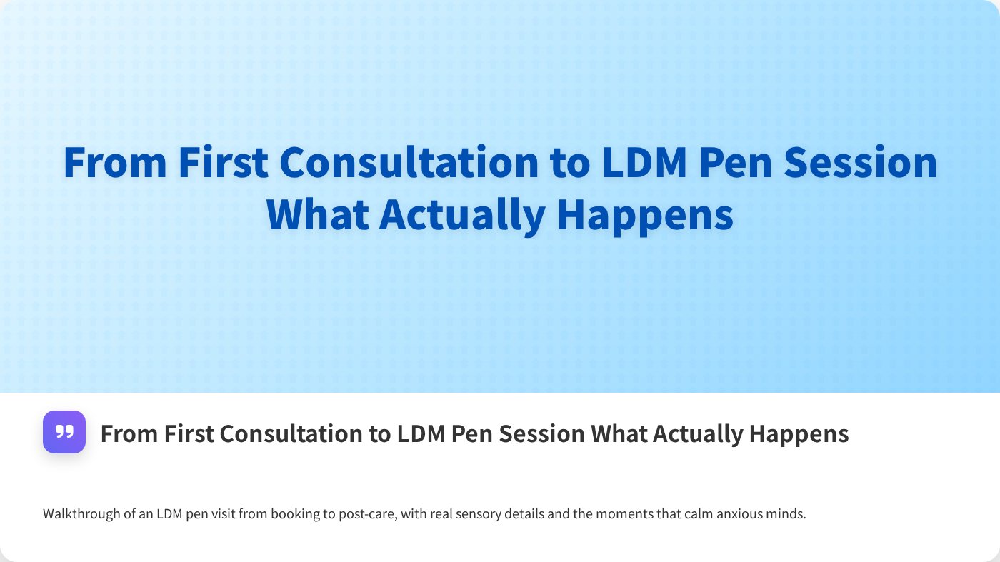 From First Consultation to LDM Pen Session What Actually Happens