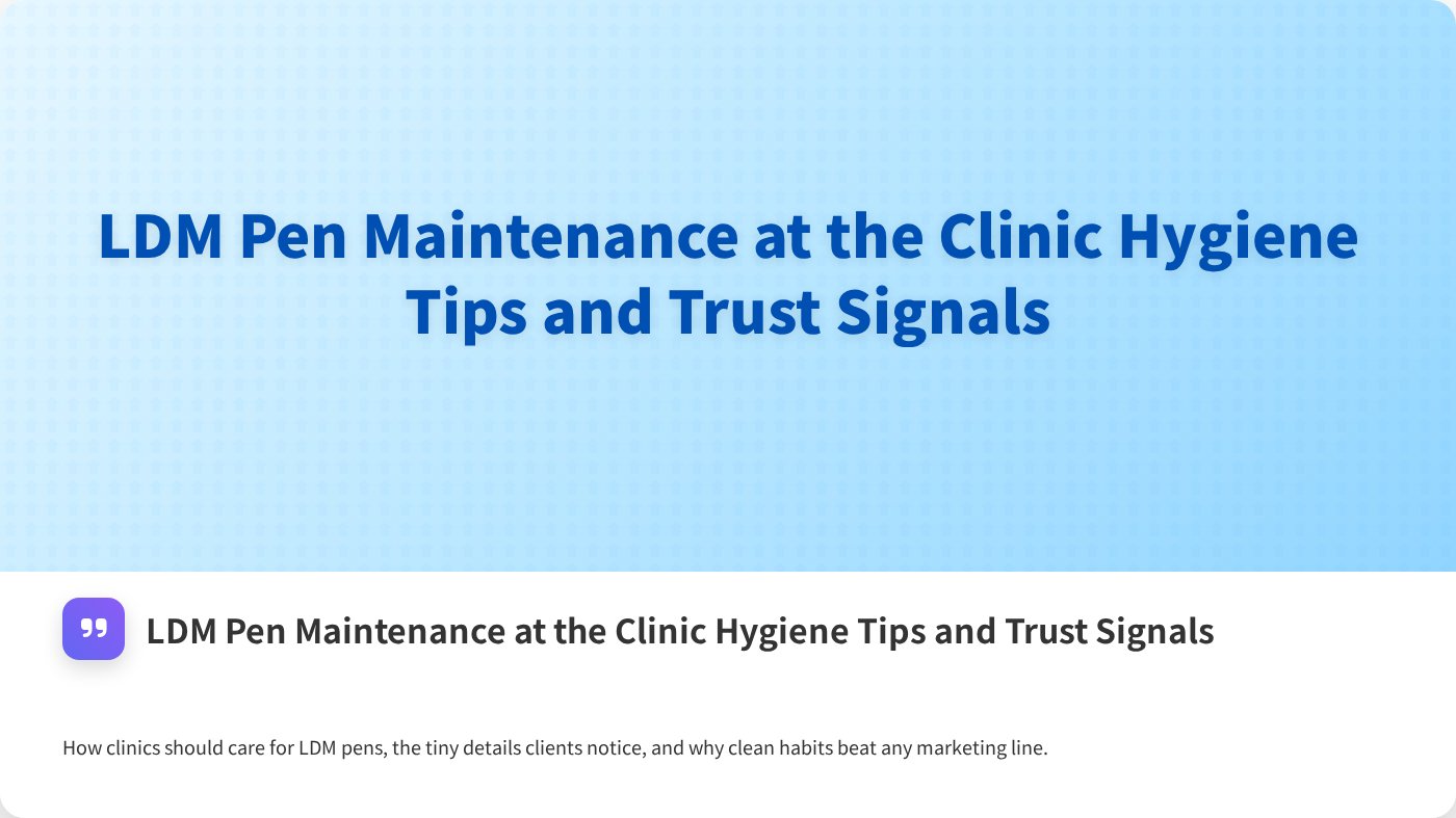 LDM Pen Maintenance at the Clinic Hygiene Tips and Trust Signals