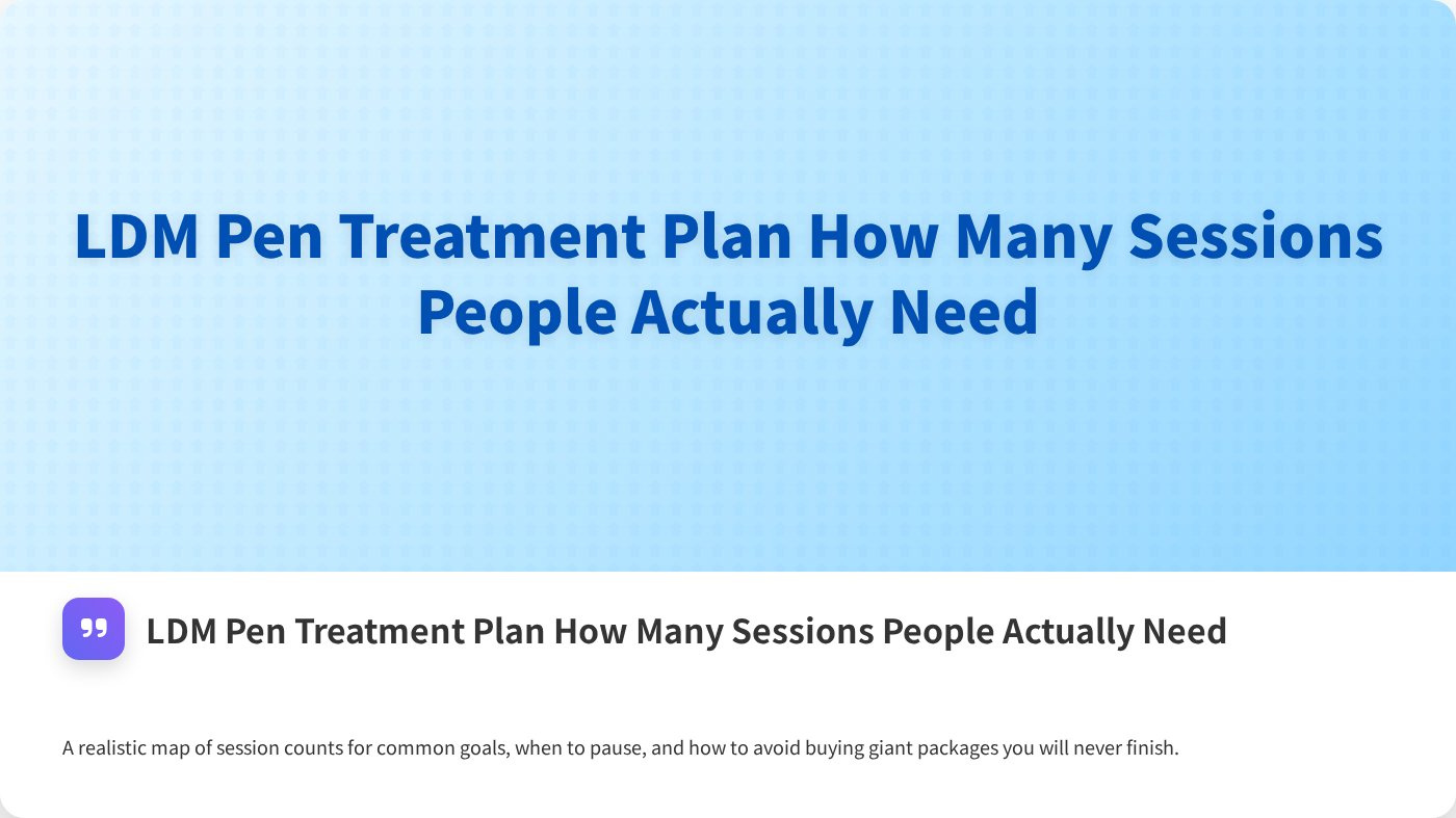 LDM Pen Treatment Plan How Many Sessions People Actually Need