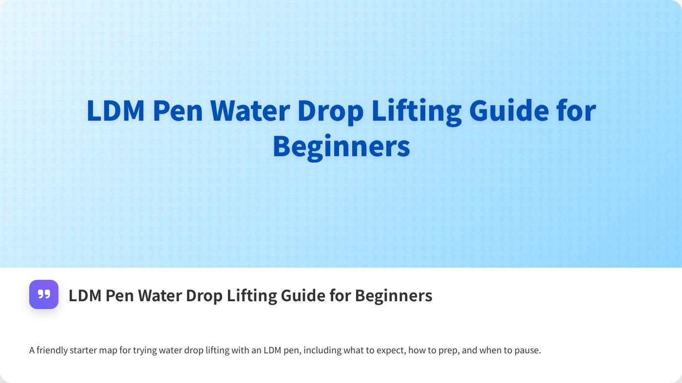 LDM Pen Water Drop Lifting Guide for Beginners