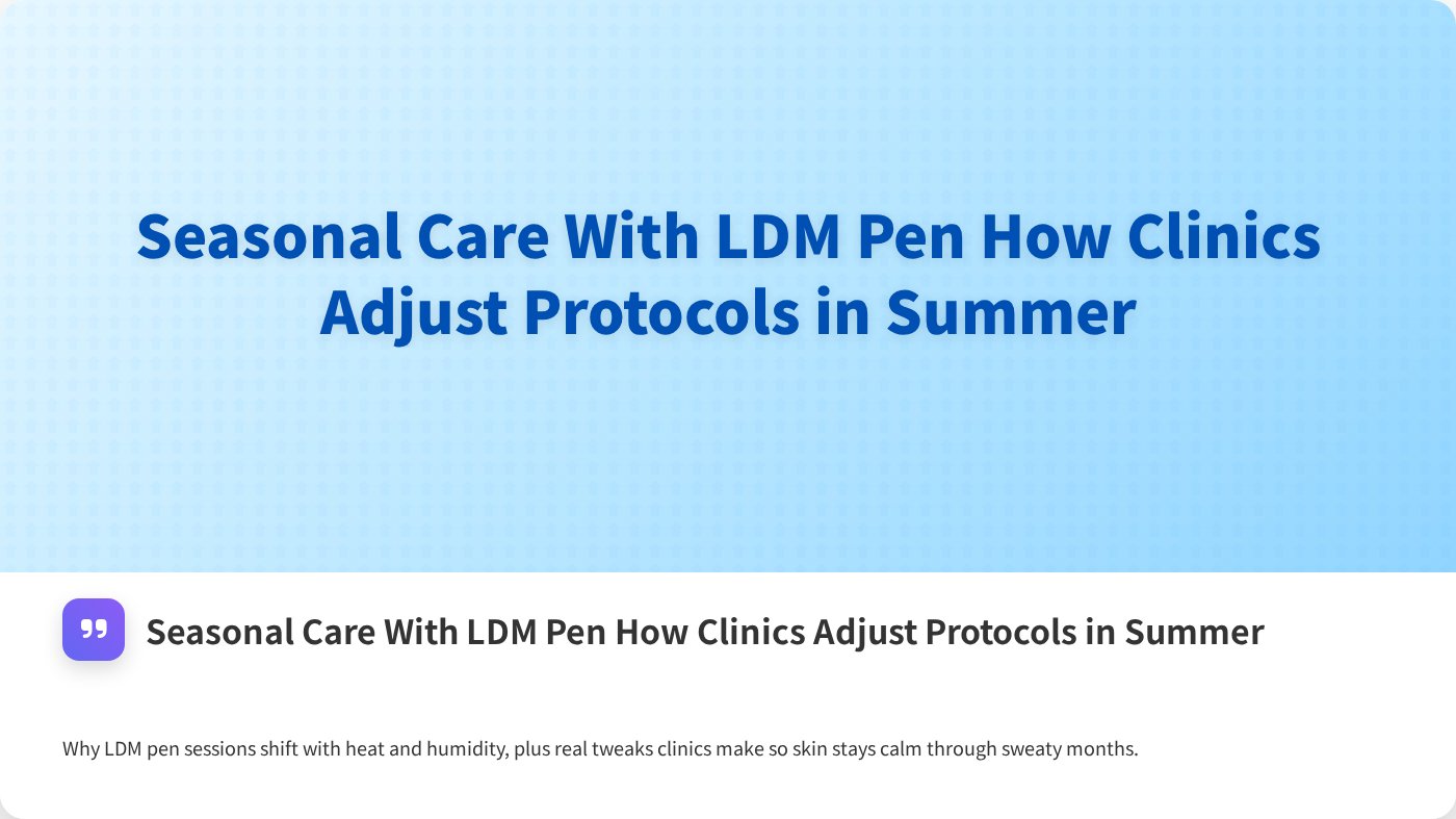 Seasonal Care With LDM Pen How Clinics Adjust Protocols in Summer